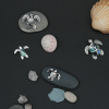 Pendentif tortue de mer argent massif 925 et nacre blanche et abalone