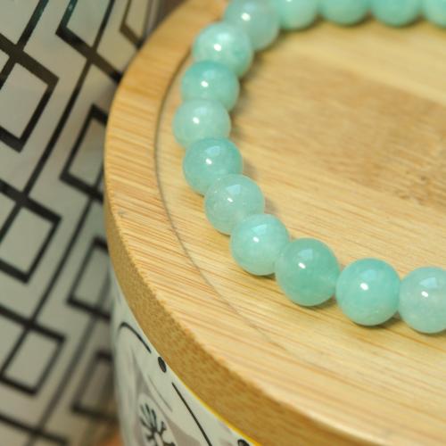 Bracelet élastique perles de Jade de Birmanie