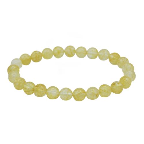 bracelet élastique perles citrine
