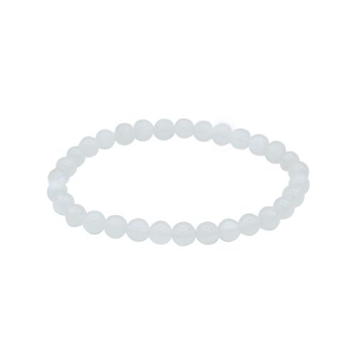 bracelet élastique perles pierre de lune