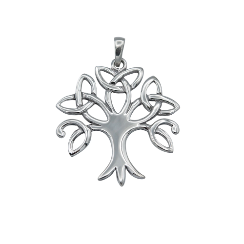 Pendentif symbole arbre de vie trinquera celtique argent massif