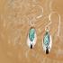 Mother-of-pearl abalone oval earrings
